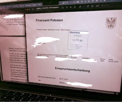 Update: Post vom Finanzamt