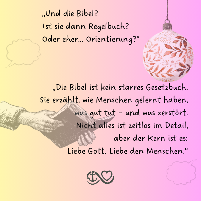 🎄Tag 16 – „Gott … wer entscheidet eigentlich, was gut und böse ist?“ 🎄Tag 16 – „Gott … wer entscheidet eigentlich, was gut und böse ist?“
