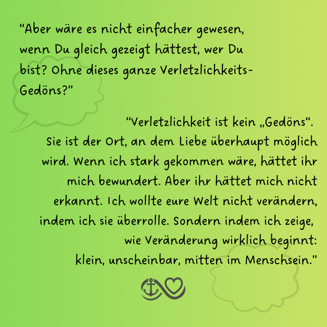 🎄 Tag 8 – „Warum bist Du als Baby gekommen — nicht als Superheld?“ 🎄 Tag 8 – „Warum bist Du als Baby gekommen — nicht als Superheld?“