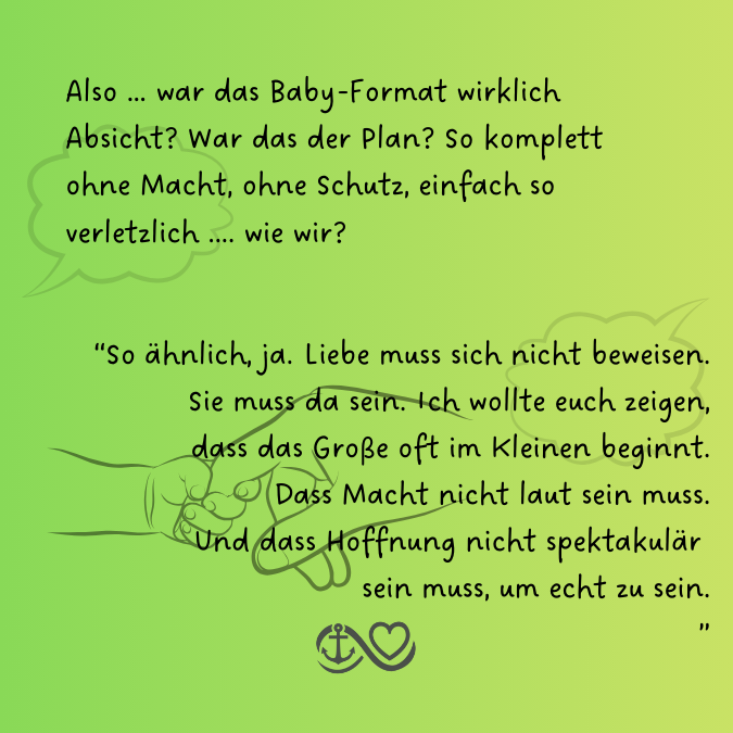 🎄 Tag 8 – „Warum bist Du als Baby gekommen — nicht als Superheld?“ 🎄 Tag 8 – „Warum bist Du als Baby gekommen — nicht als Superheld?“